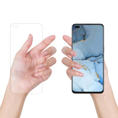 China China Premium 9H HD Tempered Glass 0.33mm Full Screen High Clear Silk Printing Curved Mobile Protector For OPPO Reno3 pro for sale