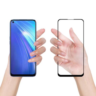 China Veeturbo 9H HD 0.33mm Full Screen Tempered Glass China Wholesale High Clear Silk Printing Curved Mobile Protector For OPPO Realme 6 for sale