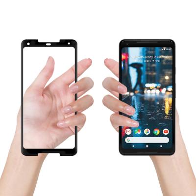 China Wholesale Veeturbo 9H 3D Silk Printing High Clear Curved Premium Full Tempered Glass Screen Protector For Google Pixel 2XL for sale