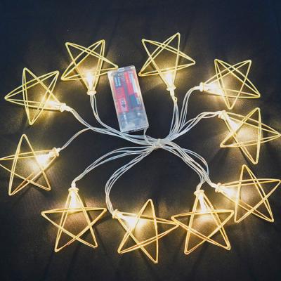 China New LED Metal Star String Light String Light Middle East Living Room Holiday Decoration LED Home Decoration Models Can Be Customized for sale