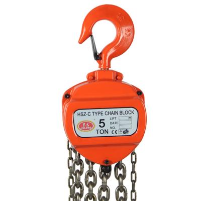 China Building Material Stores Factory Supply Chain Manual Hoist HSZ-C 5T Chain Pulley Block Price for sale