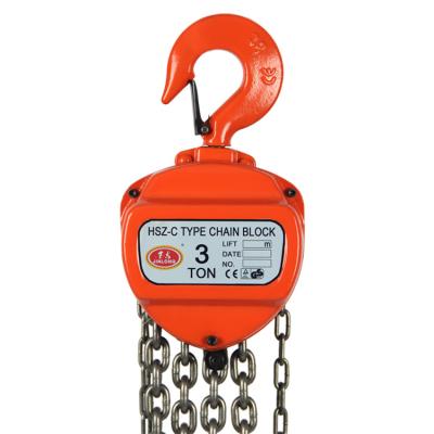 China Building Material Shops 0.5 Ton 5 Ton HSZ-C 3T Lever Pulley Hand Chain Block Manual Chain Hoists for sale