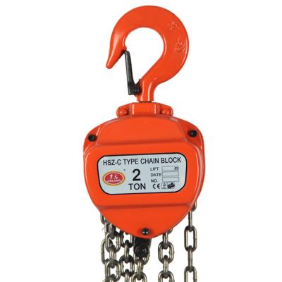 China Building Material Shops Wholesale Price Chain Block Hand Pulley Manual Chain Hoist HSZ-C 2T for sale