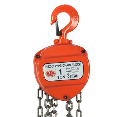 China Building Material Stores HSZ-C 1T Manual Chain Block Lifting Chain Hoist For Lifting for sale