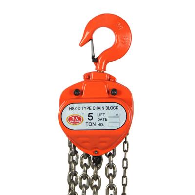 China Building Material Shops HSZ-D 5T Hoist Chain Hoist Hot Selling Manual Chain Block For Lifting for sale