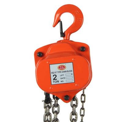 China HSZ-VT 2T Lifting Goods Hand Chain Hoist Lifting Machines Manual Chain Pulley Block for sale