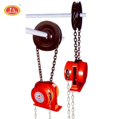 China Manual construction crane HSZ-O type 1 ton roller shutter gate chain hoist block for rolling gate for sale