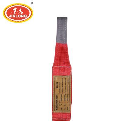 China High Quality 10 Ton Webbing Lifting Sling With 100% Polyester Sling Material Sewing Belt for sale