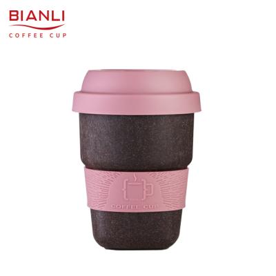 China 2021 Viable Degradable Nordic Rose Tavel Plastic Double Walled Reusable Coffee Cup Lnsulated Coffee Grounds for sale