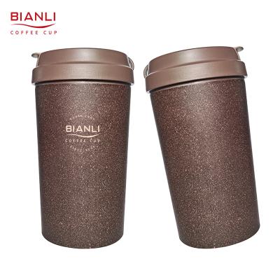 China 2021 Viable Customs Printed Plastic Coffee Coffee Beans Double Wall Portable Unique Sublimation Eco Travel Insulated Coffee Mug for sale