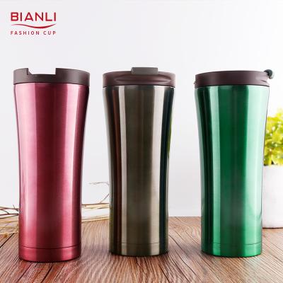 China Double 500ml/17oz Double Wall 500ml/17oz Durable Wall Insulated Coffee Mugs Travel Stainless Steel Thermos Mugs Hot And Cold Mugs Creative Plastic for sale