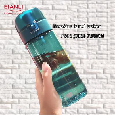 China Custom Made Reusable Eco Friendly Gym Cheap Clear Portable Plastic Water Bottles 500ML Viable for sale