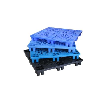 China 45 Faced x 45 Stackable Plastic Block Base Open Deck Export 9 Single Pallet One Way Plastic Pallet for sale