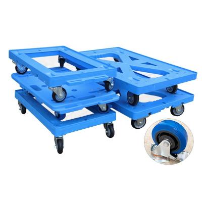 China Spliceable Plastic Crate Lockable Motor / Rolled Box Trolley Mobile Dolly Tool Trolley Warehouse Crate Cart for sale