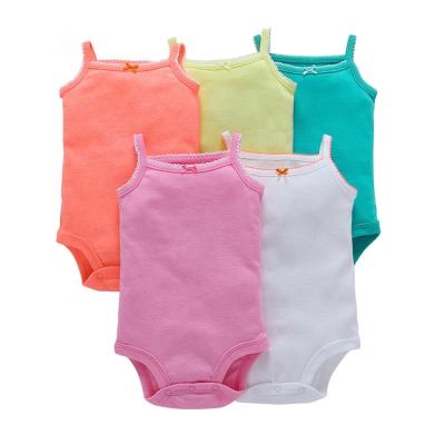 China Soft Closure/Skin/Closure Soft Breathable/Skin/Sleeveless Organic Breathable Comfortable Baby Bodysuits Factory 100% Cotton Breathable Custom Wholesale for sale