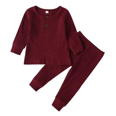 China Custom Long Sleeve Cotton Spring Sleepwear Simple Pajamas Spring Autumn Factory Girl Breathable Long Sleeve Pajamas Sets Ribbed Cotton for sale