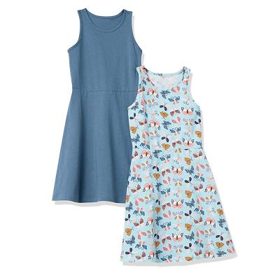 China Custom Washable Washable Cloth Bamboo Baby Dresses Summer Kids Beach To Play Baby Sleeveless Dresses for sale