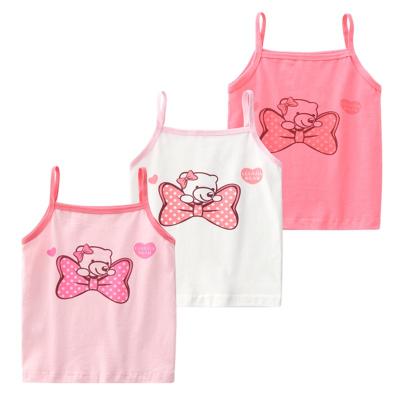 China New Children's Clothing Baby Girls Summer Breathable Cotton Printed Sling Toddler Girl In Underwear Sleeveless Vest for sale