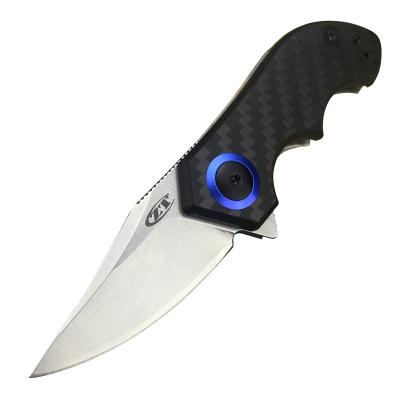 China ZT0022 Non-variable CNC Carbon Fiber Handle Mini Pocket Knife EDC Outdoor Camping Hunting Folding Knives for sale