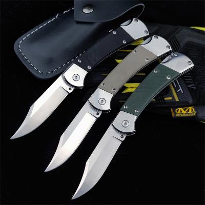 China Non-variable handle Self-defense pocket knife Group of Ten EDC outdoor tactical camping hunting folding knives with sheath for sale