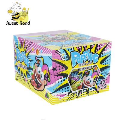 China Normal bubble gum with popping candy in presentation box for sale