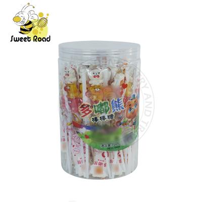 China Full Size Bear Shape Lollipop In PVC Pot for sale