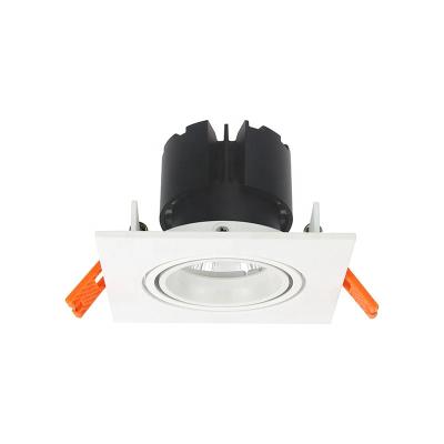 China Modern Squre Shape Downlight LED 80mm Cut Hole DC 240v LED Downlight GU10 Cool White Mounting Frame for sale