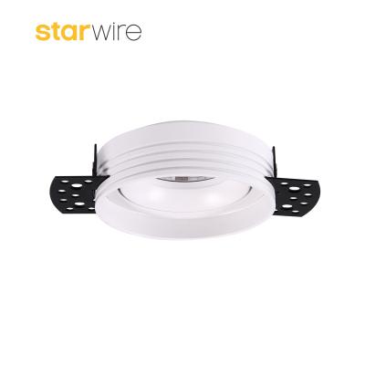 China New Design Trimless Round Aluminum Indoor Luminaire Frame Suitable For Commerical Downlights for sale