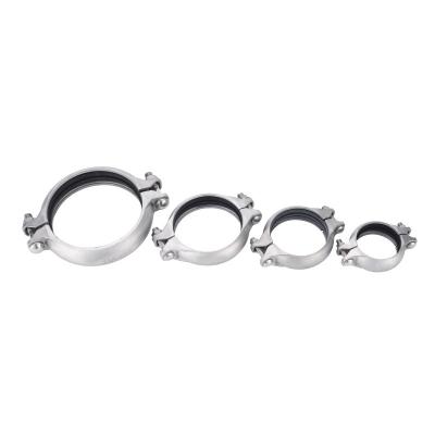 China Use for grooved fitting connection grooved high strength stainless steel clamps pipe clamp 50 cm stainless steel clamp made in China for sale