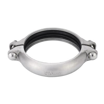 China Use for grooved fitting connection Grooved Couplings 315 mm stainless steel clamps strong stainless steel clamp for Plumbing Fitting for sale