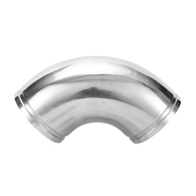 China Industry Customized size Pipe Fitting Sanitary 304 316 stainless steel elbow 1.75 inch grooved elbow for sale