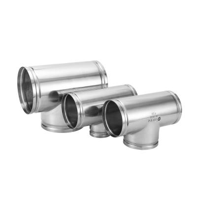 China Industry SS304 SS316 3 Way Grooved pipe Fitting connector stainless steel y pipe tee stainless steel tee fitting for sale