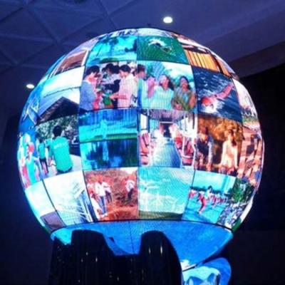 China Advertising Full Color Mall Wall Advertising HD P3 Indoor Spherical LED Ball Display Screen Advertising Lights for sale