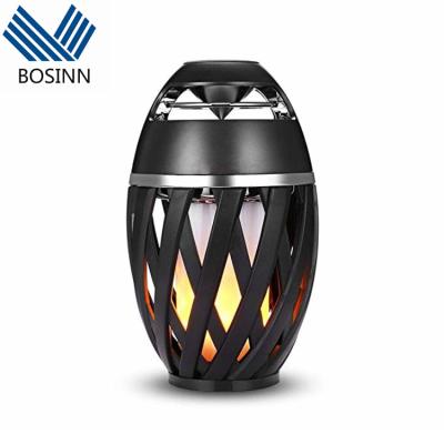 China Sound Modern Flame Atmosphere Lamp Table Night Lights Portable Stereo Speaker 96LED Beads Bar Table Light for sale