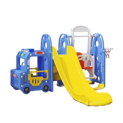 China Wholesale New Design Indoor Toddler Bus Plastic Slide Toys Kids Plastic Sliding Slides For Children for sale