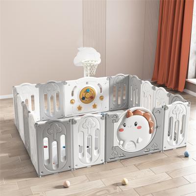 China Modern Custom Removable Indoor Plastic Safety Baby Household Folding Educational Flexible Fence Playpen Baby Playpens for sale