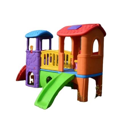 China 2020 Factory Hot Sale Kid Plastic Colorful Slide Club Plastic Playground Playhouse With Preschool Slide Outdoor Playground for sale