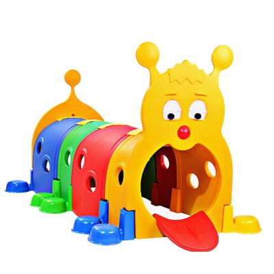 China Plastic indoor toy tunnel set preschool outdoor plastic toy tunnel kids indoor worm crawling tunnel for baby for sale