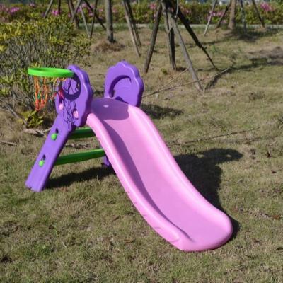 China PE Flower Slide Simple Design Home Indoor Outdoor Kindergarten Cheap Toys Plastic Slide for sale