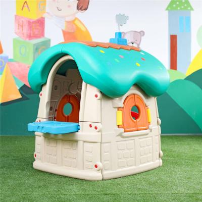 China 3-8-years-old indoor multi-color cartoon pe indoor playhouse playground plastic children's toy house for sale