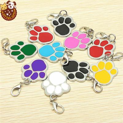 China JEWELED Engraving Available Pet ID Tags Dog Cat Animal Name Charm Tag With Ring for sale