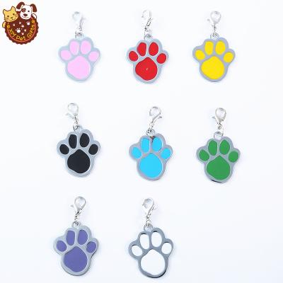 China GLITTER PAW JEWELED PRINT PET ID TAG CUSTOM ENGRAVED DOG/CAT/PET TAG for sale