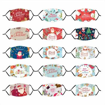 China Wholesale Fashion Reusable Dust Proof Cotton Christmas Party Washable Face Mask for sale