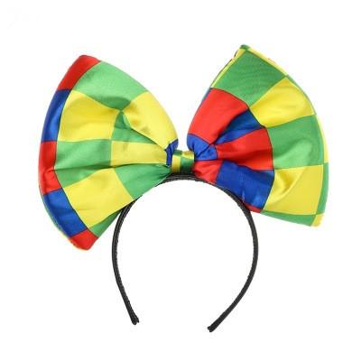 China Handmade Custom Cloth Hair Girls Party Stunning Exaggerated Soft Headpiece Bow Knot Hair Accessories Bow Headband Women for sale