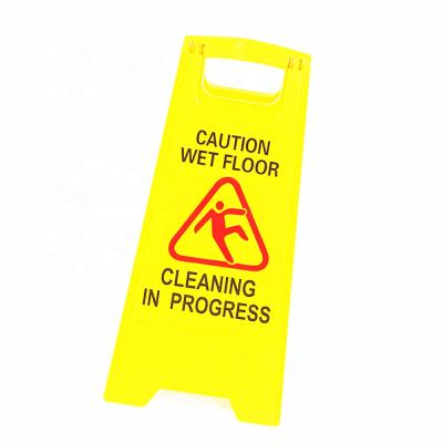 China Restaurants Stores Offices Bathrooms And Anywhere With Spill A Slip And Fall Accident Prevention Safety Floor Caution Sign Double Sided Yellow Floor Warning Sign wet cones high visibility, 680g for sale