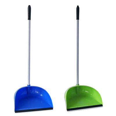 China Commercial O-Cleaning Products Household and Commercial Cleaning Premium Plastic Dustpan with Long Iron Handle, Blue for sale