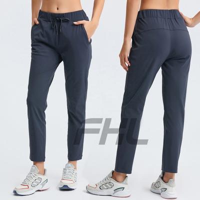 China Hot Selling Breathable Lulu Workout Soft Cloth Pants Sports Women Running Pants Jogger Daily Outfits for sale