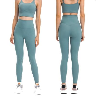 China 2022 new female yoga wear spring top stretch hip lift lulu yoga breathable tight leggings / summer size for sale