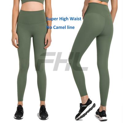 China Breathable Lulu Align Fabric Super High Waist No Camel Plus Size Pants Bind Yoga Sport Leggings for sale