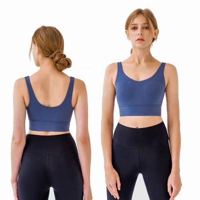 China Breathable Shockproof Bra Waist Sports Bra Solid Color Solid Color Solid Color Back Equipment Fitness Breathable for sale